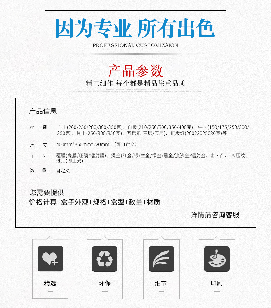 咖啡机彩盒包装参数